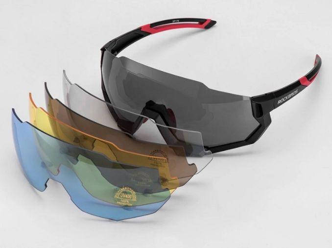 

Вело очки ROCKBROS 10131 с диоптриями 5 сменных линз + поляризация