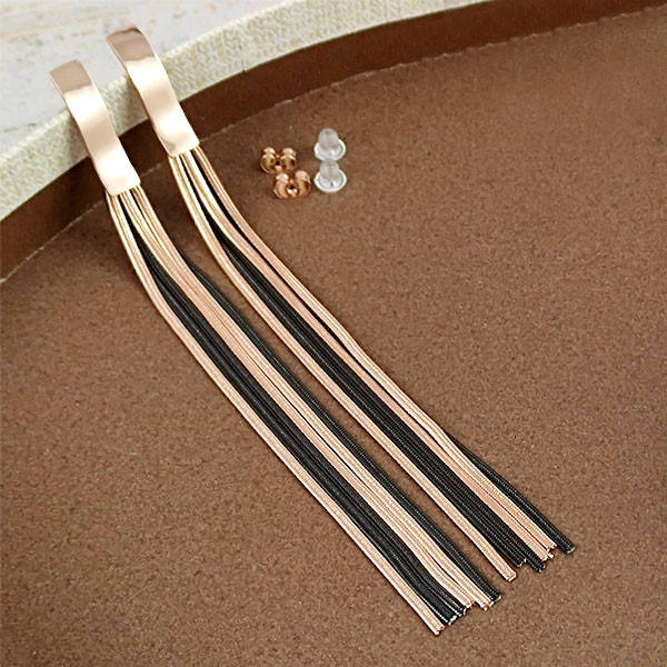 

Серьги подвески STAINLESS STEEL Цепочки медицинская сталь позолота А/В 10-0078