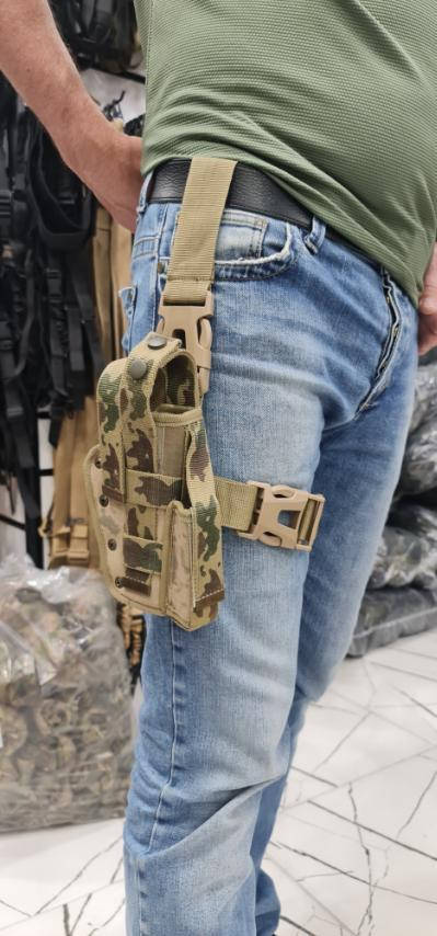 

Тактическая кобура Combat для пистолета камуфляжная нейлоновая кобура для ног