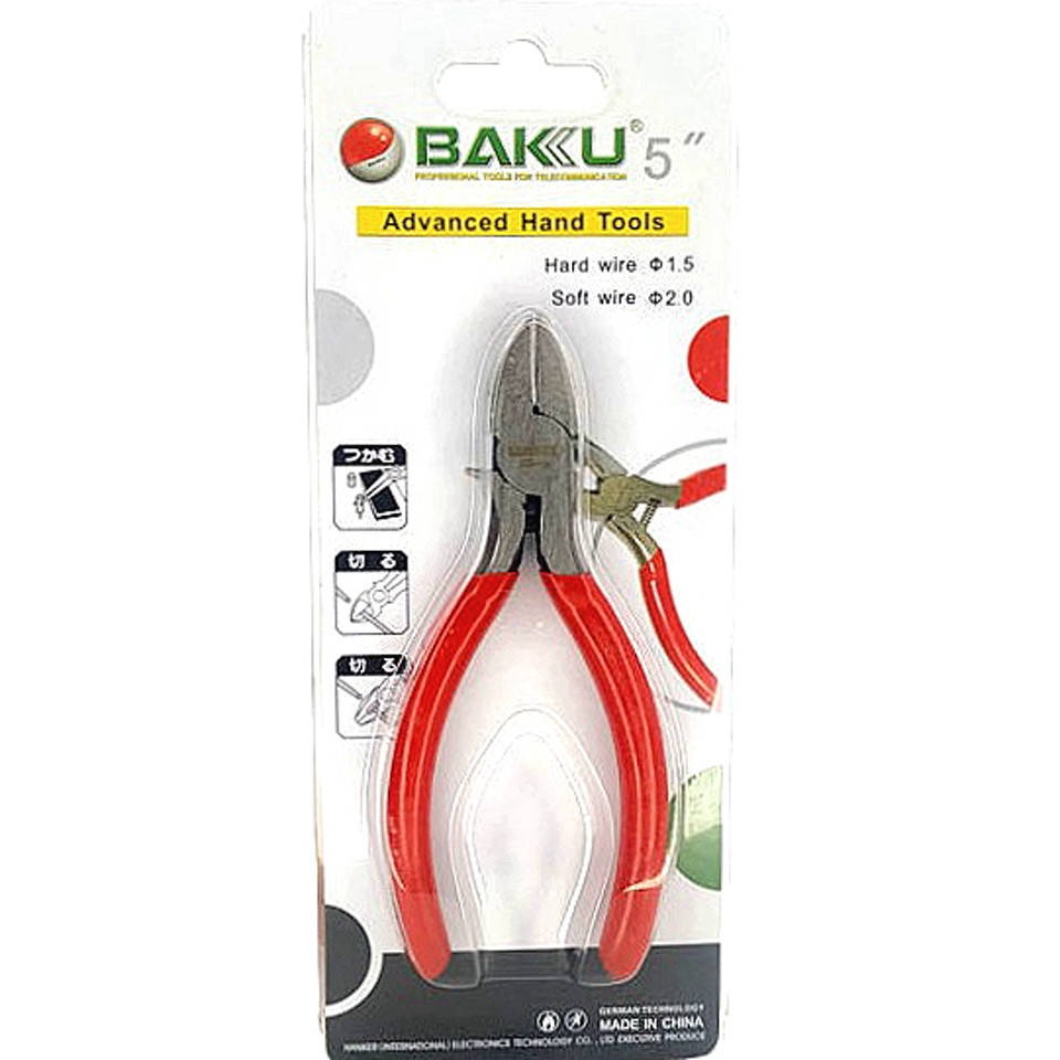 

Мини кусачки боковые диагональные радиомонтажные Baku BK021 Бокорезы