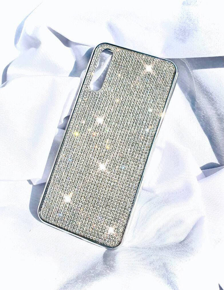 

Силиконовый чехол с камнями для Xiaomi Redmi 9A, Серебристый