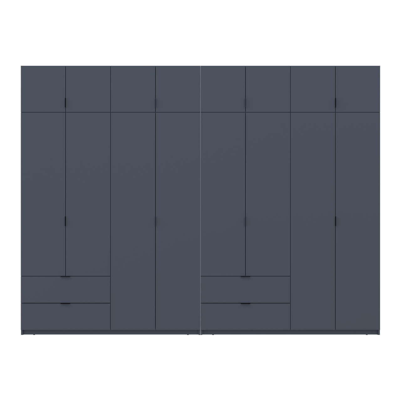 Розпашна Шафа для одягу Doros Лукас Графіт 4+4 ДСП 320х50х240 (42005129) 4