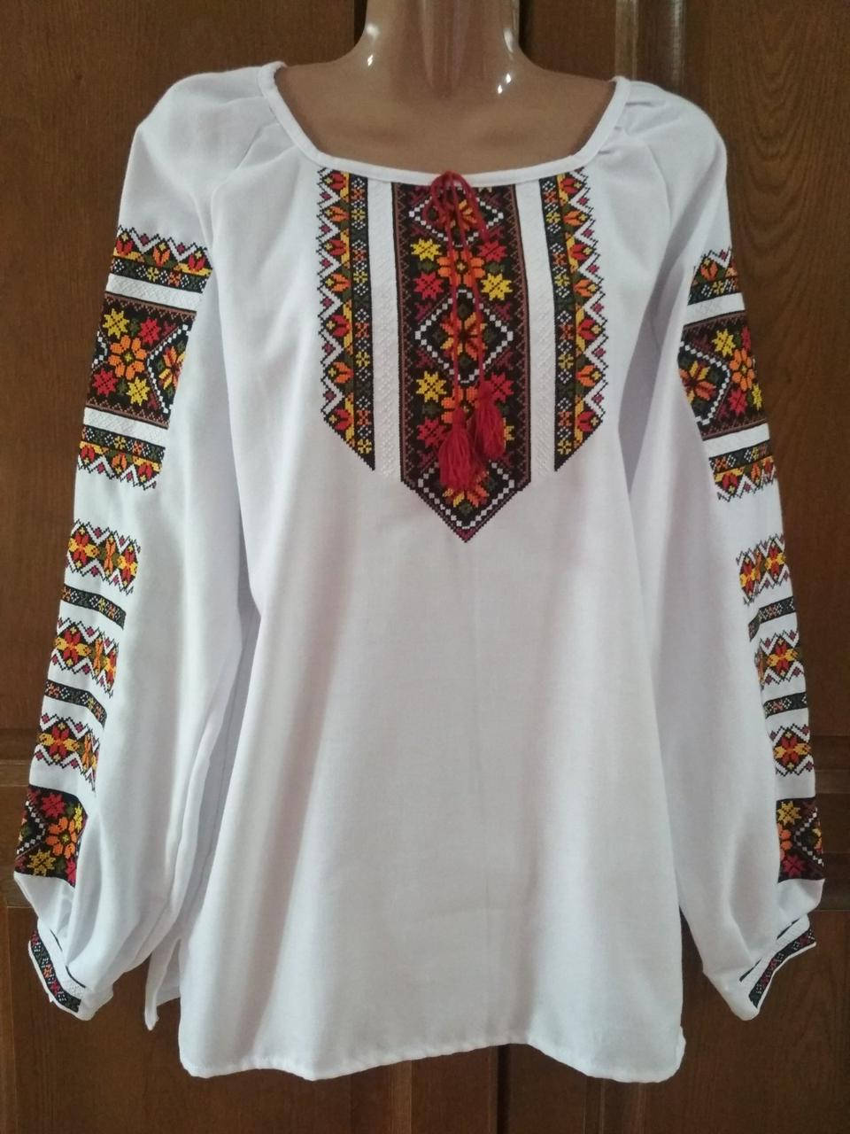 

Женская вышиванка Орнамент 46-48 размер, Белый
