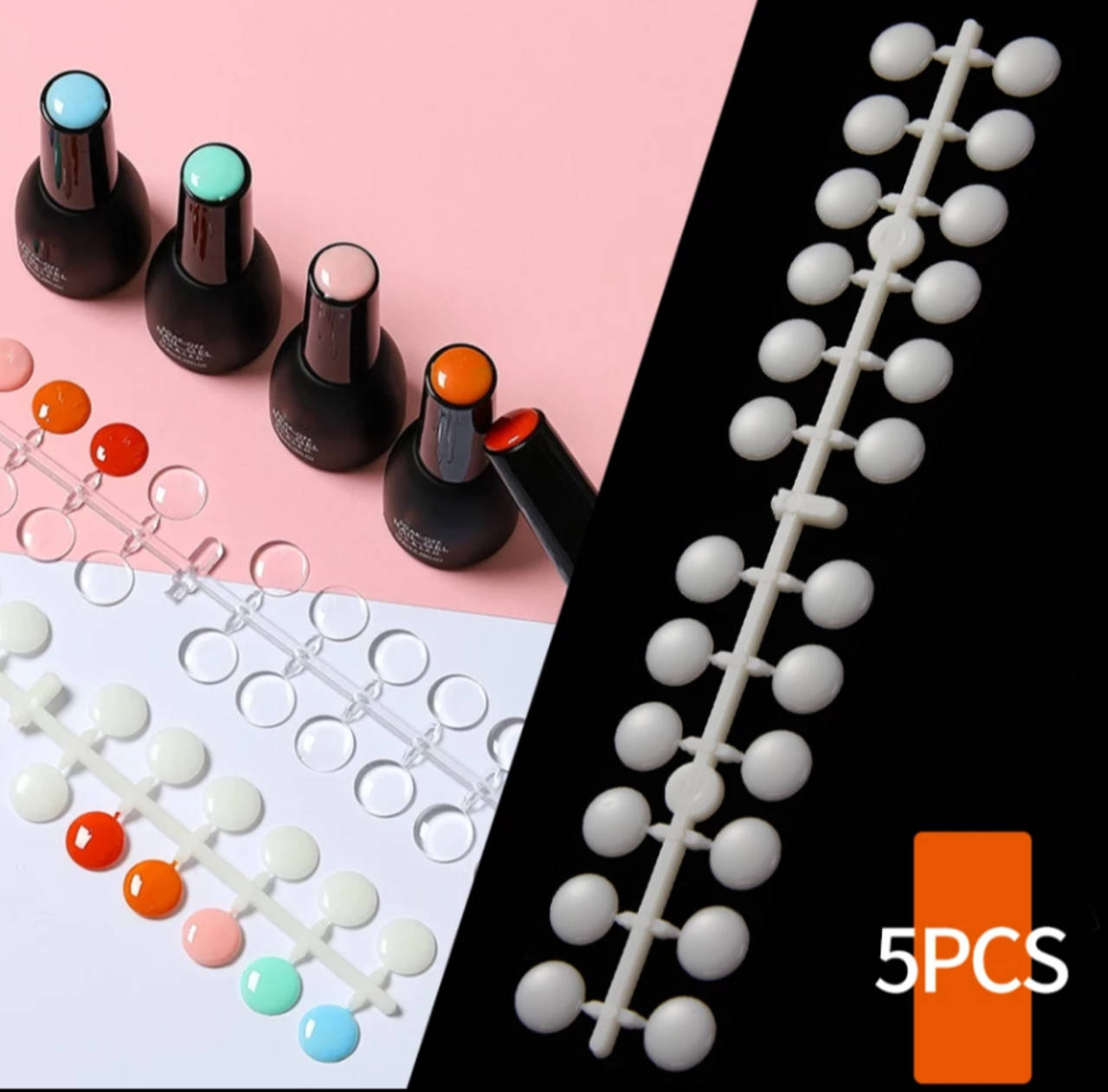 

Палитра дисплей для гель-лака молочная (125 ТИПС)., Розовый