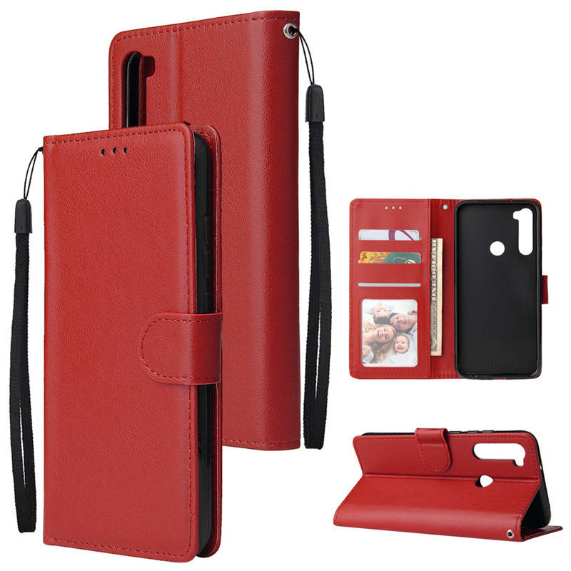 

Чехол книжка для Xiaomi Redmi Note 8T Красный магнит ремешок