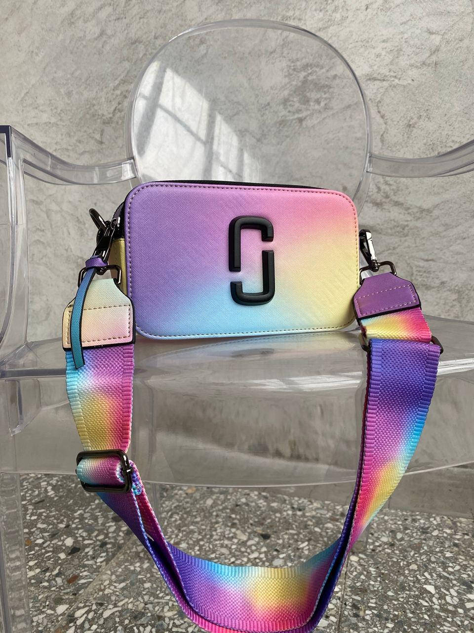 

Яркая Кожанная Женская сумочка Marc Jacobs The Snapshot Airbrush Сумка Марк Якобс яркая, Разные цвета