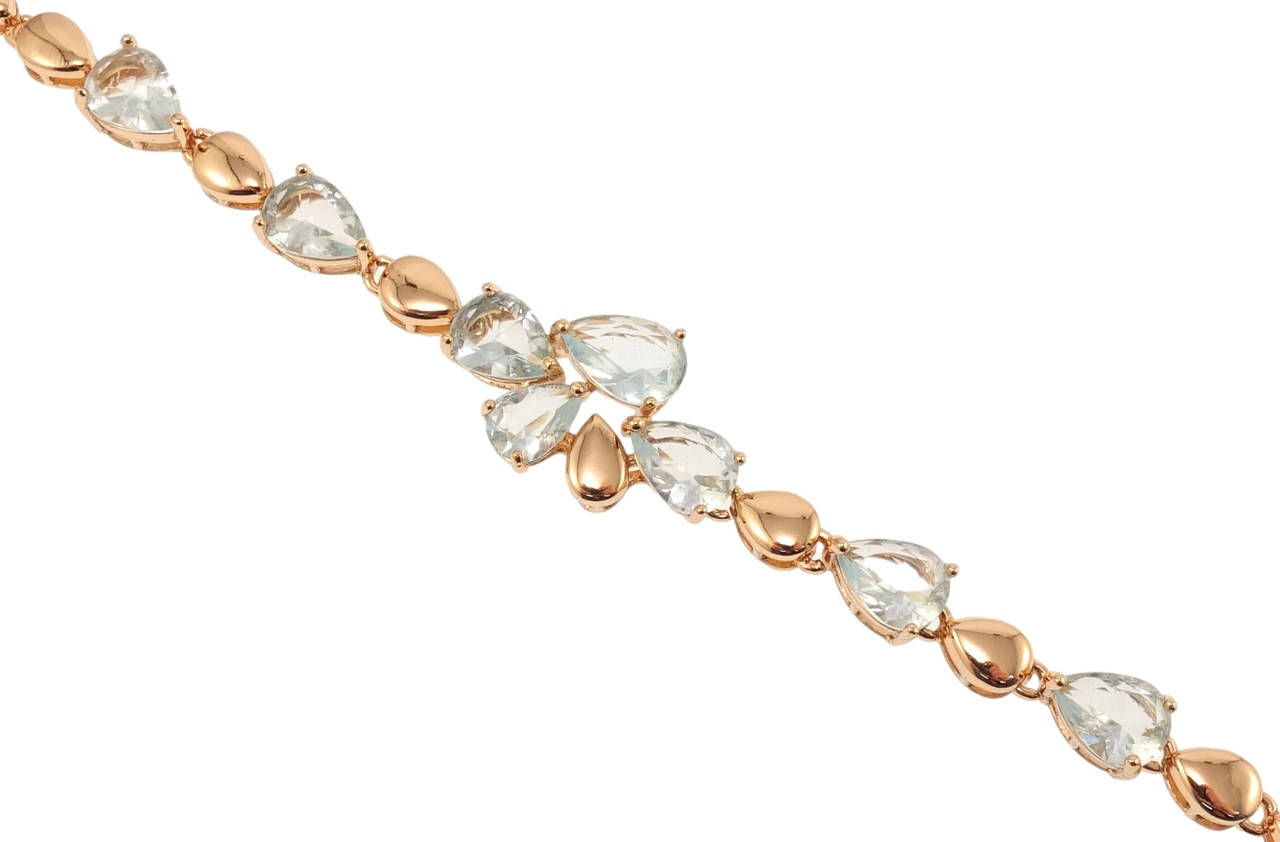 

Браслет XP Позолота РО "Кристальные брызги" длина с доп.звеном 18,19.5см х 5-13мм