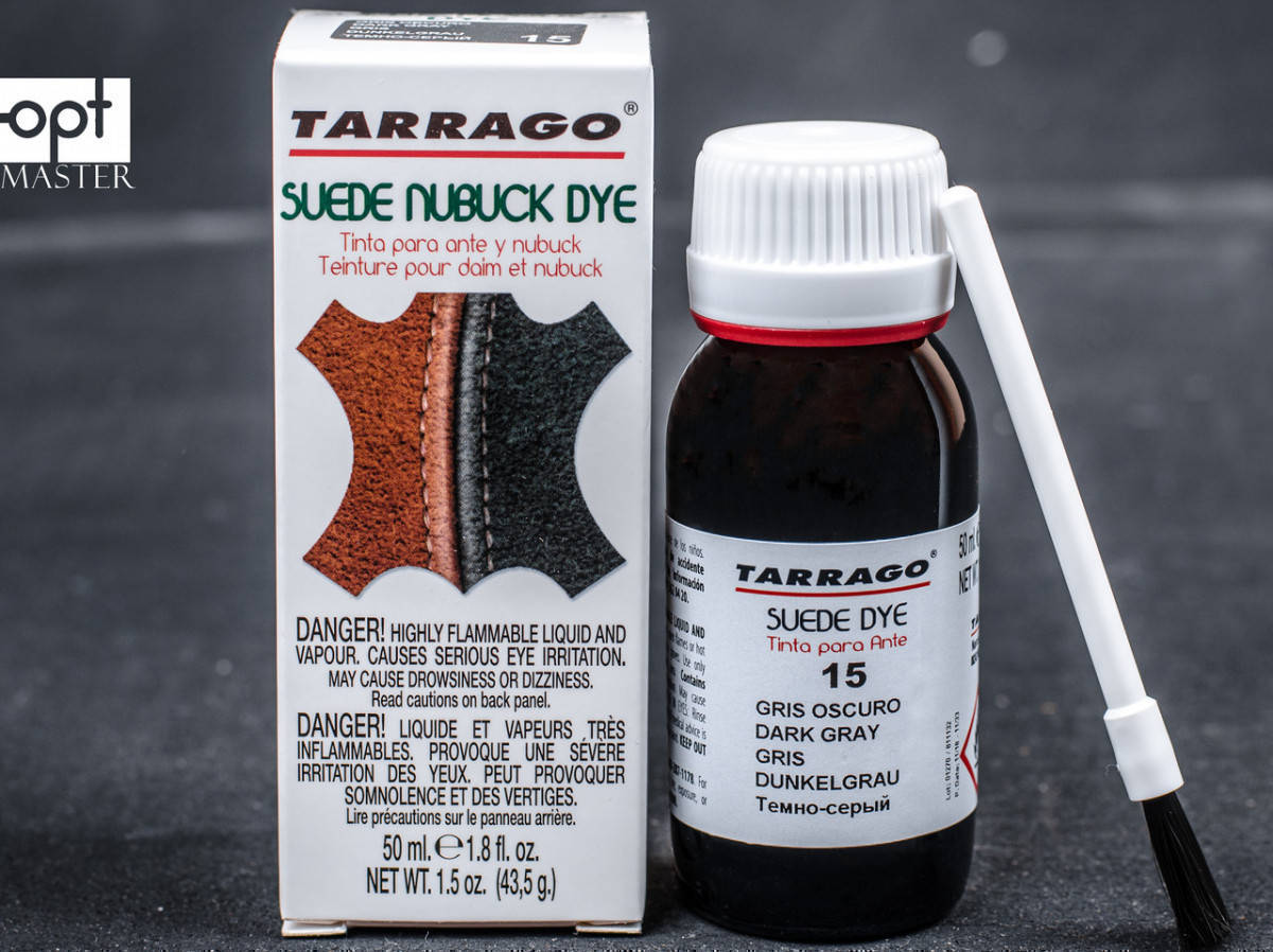 

Краска для замши, нубука темно-серая TARRAGO SUEDE NUBUCK DYE, 50 мл,TDC16 (15), Темно-серый