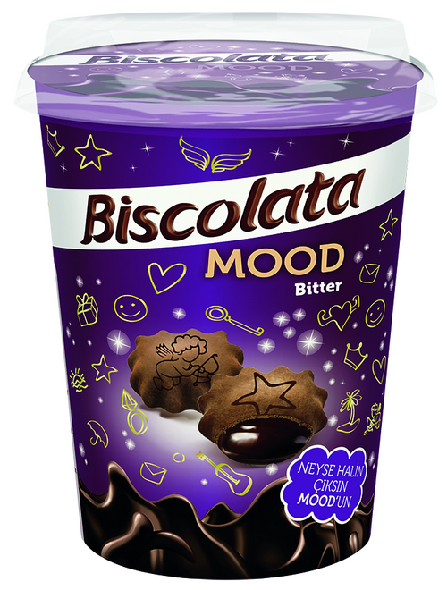 

ПЕЧЕНЬЕ «BISCOLATA MOOD» 125 г С КАКАО С КРЕМОМ ИЗ ЧЕРНОГО ШОКОЛАДА