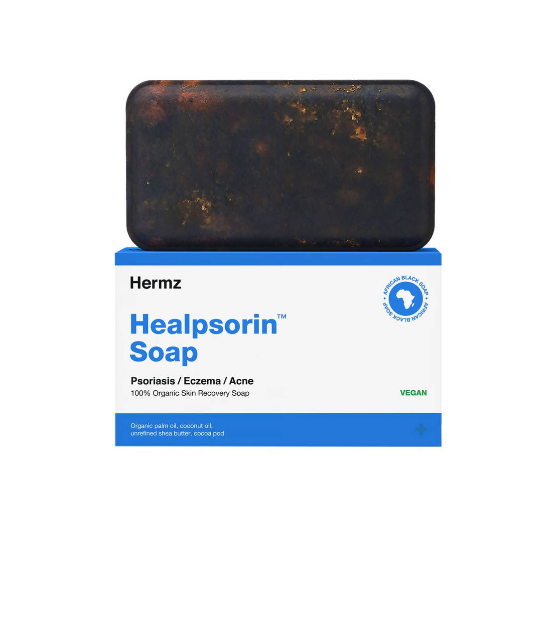 

Черное Африканское Мыло От Псориаза Прыщей Угрей Hermz Healpsorin Soap Великобритания 100г