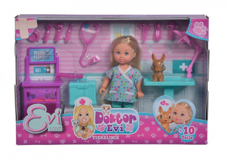 

Кукла Доктор Эви Больница с аксес., 3+ Evi Love Doktor Evi Tierklinik 5733486