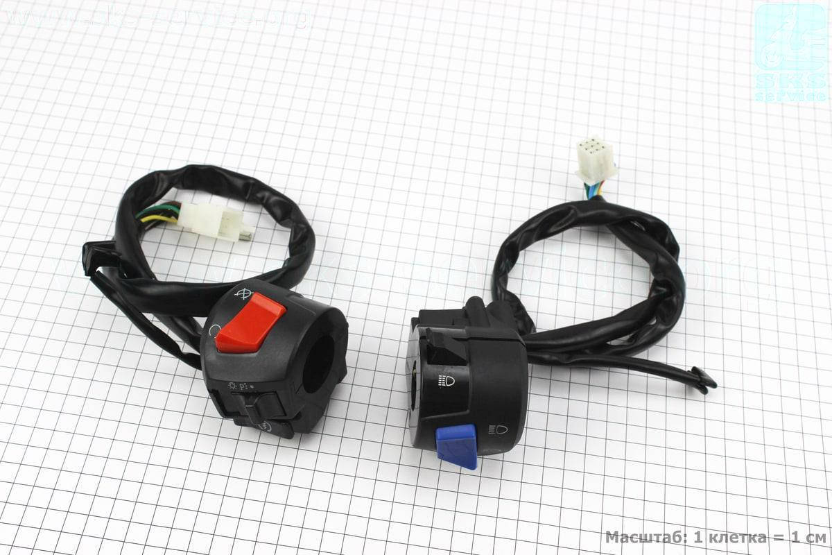 

Блок кнопок на руле левый и правый комплект на скутер Viper - Tornado