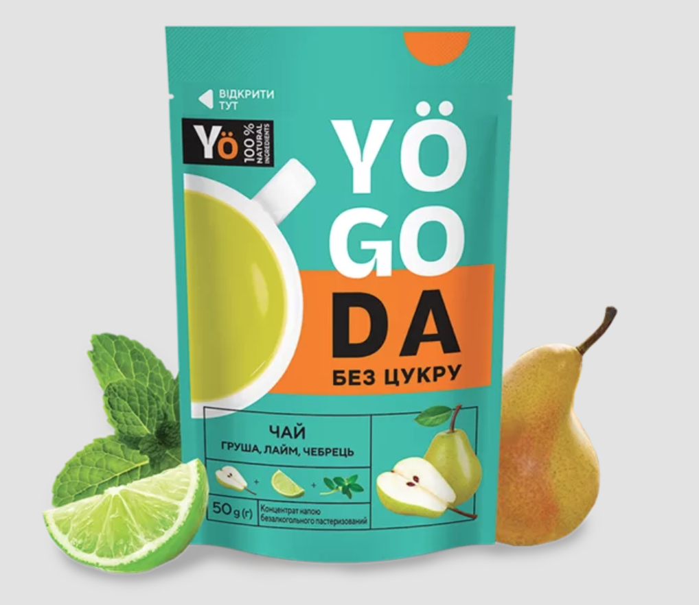 

Чай Груша, Лайм, Чебрець БЕЗ ЦУКРУ "Yogoda" 50гр