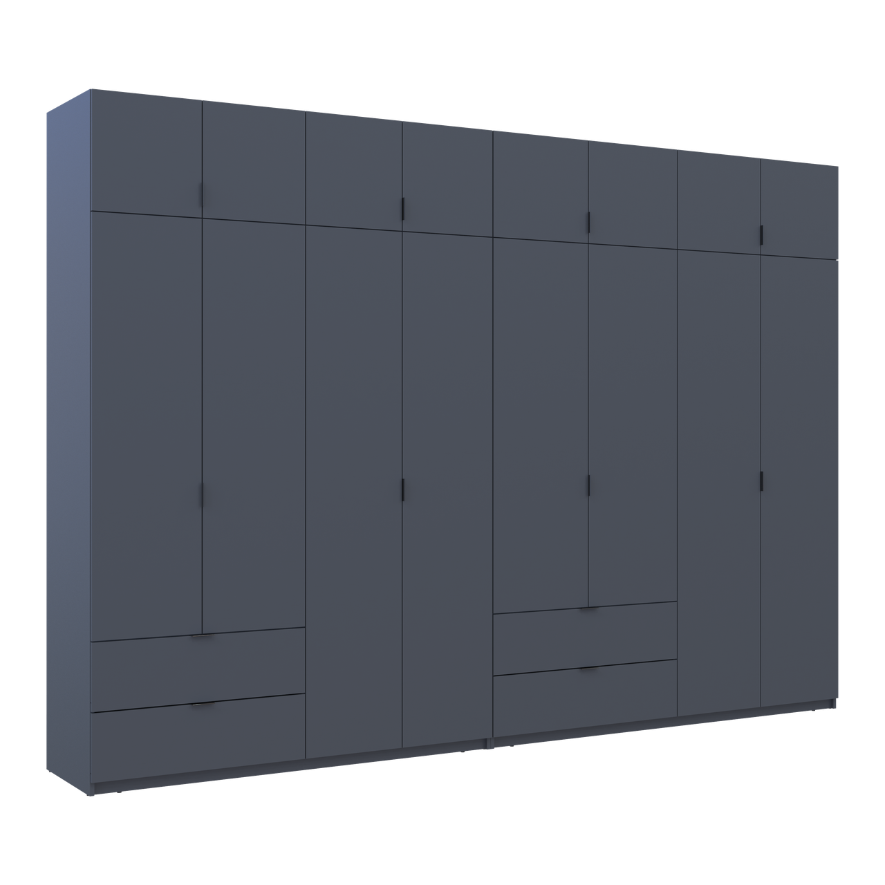 Розпашна Шафа для одягу Doros Лукас Графіт 4+4 ДСП 340х50х240 (42005141) 6