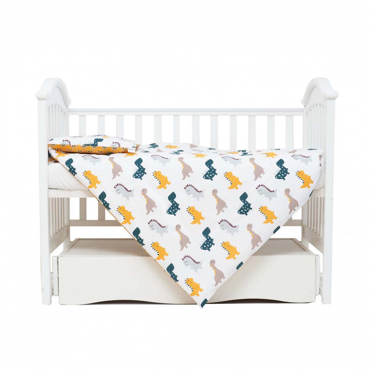 

Постельный комплект сменный Twins Comfort line 3 предмета Динозаврик желтый