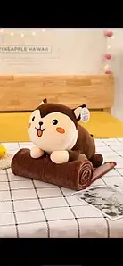 

Мягкая игрушка /Подушка с пледом детская 3 в1, Разные цвета