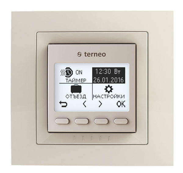 

Terneo pro unic (сл. кость) программируемый терморегулятор для теплого пола, Слоновая кость