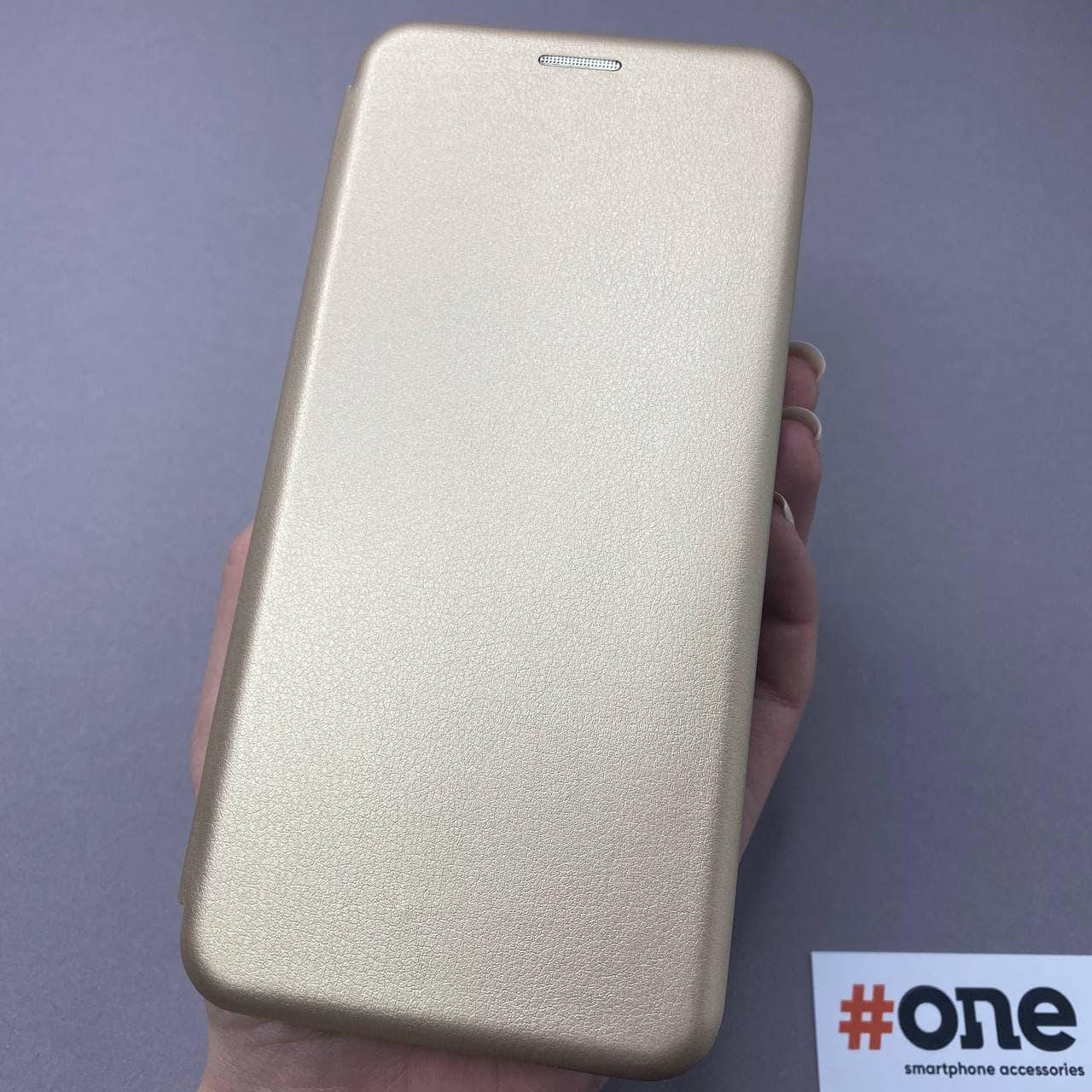 

Чехол-книга для Xiaomi Redmi 10 магнитом с подставкой карманом книжка на телефон сяоми редми 10 золотая STN