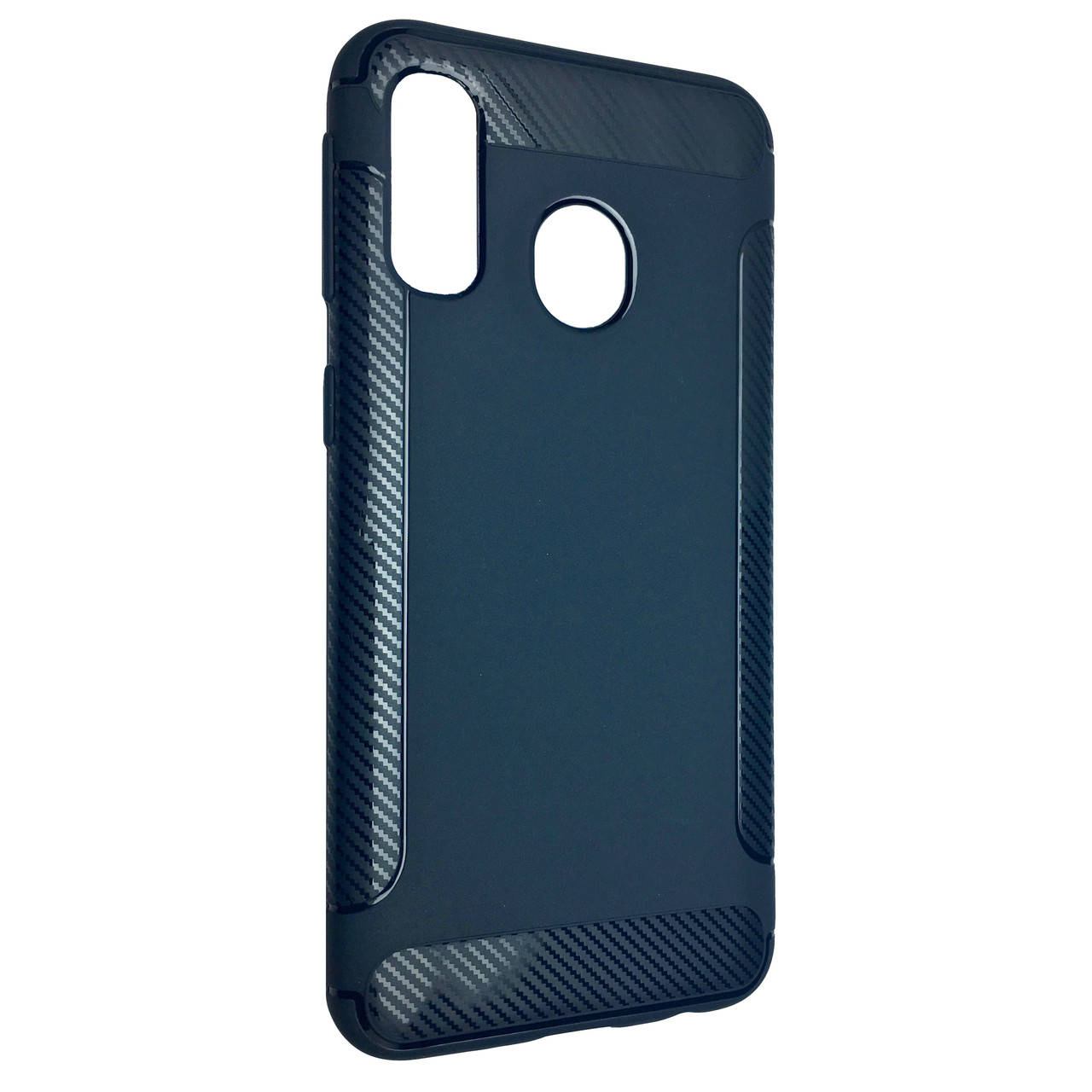 

Чехол-накладка DK Silicone Carbon Soft Edge для Samsung A40 (dark blue), Синий