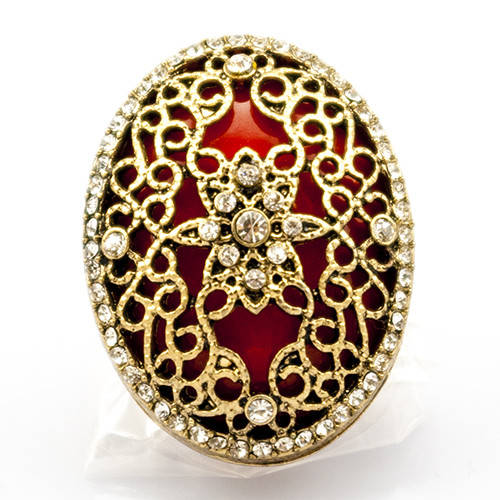 

Коктейльное красивое красное кольцо Эклектика