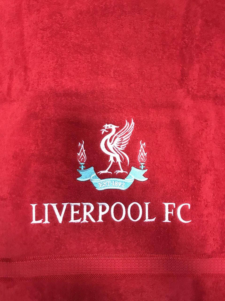 

Полотенце махровое банное с символикой FC Liverpool