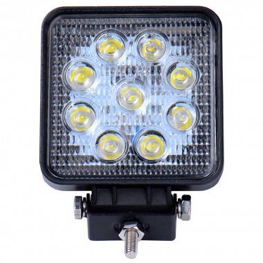 

Фара-LED Квадрат 27W (3W*9) 10-30V 105*126*20mm Дальний/Spot (001 B 27W) (1шт) - плоский 3375