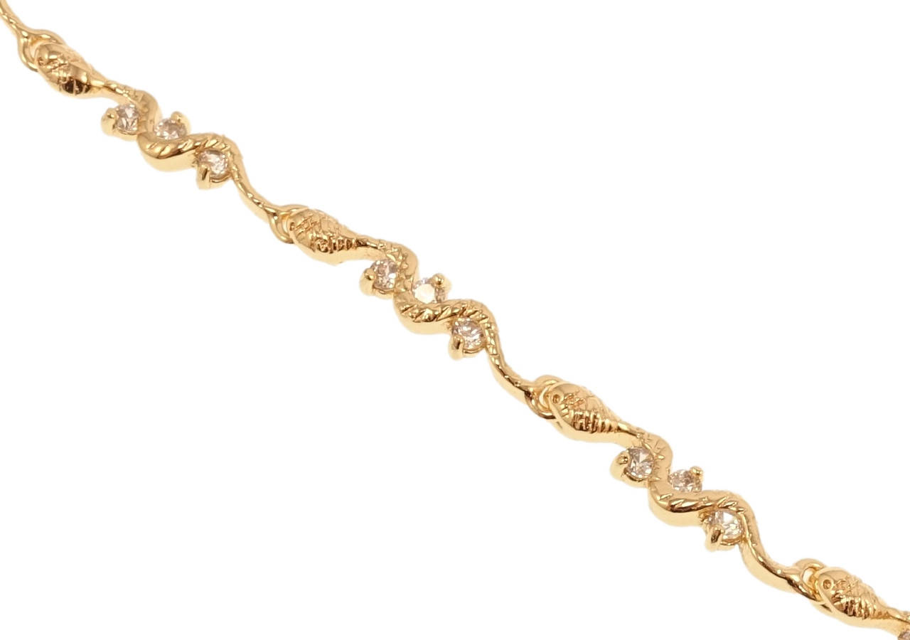 

Браслет Xuping M&L желтый оттенок "Змейка" длинна с доп.звеном 18,20.5см х 4мм