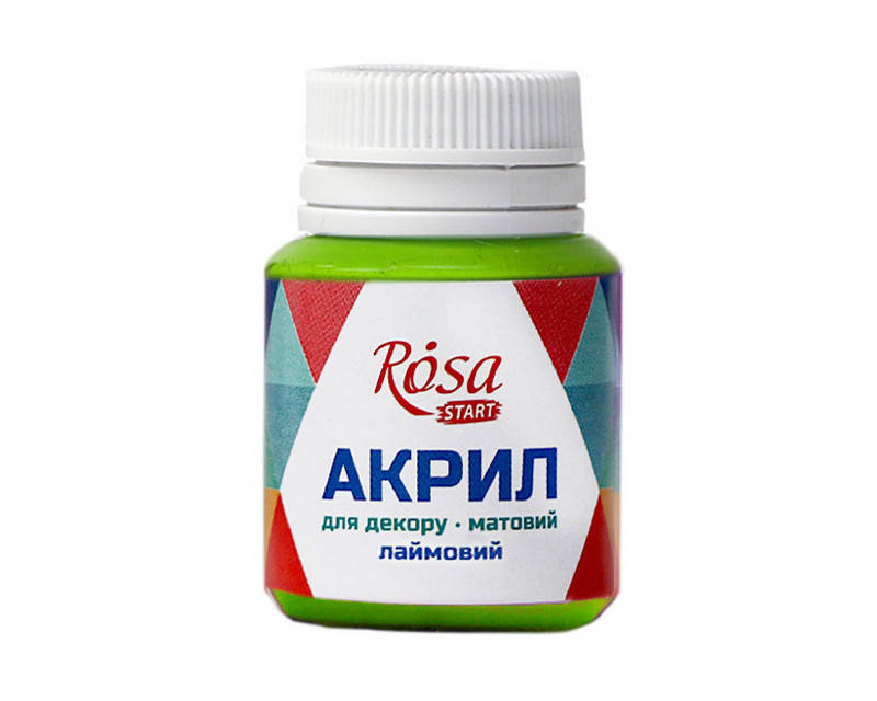

Краска акриловая для декора Rosa 20 мл лаймовый матовый (4823064969023)