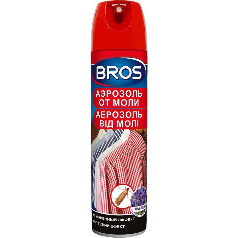 

Аэрозоль от моли Брос (Bros) 150 мл