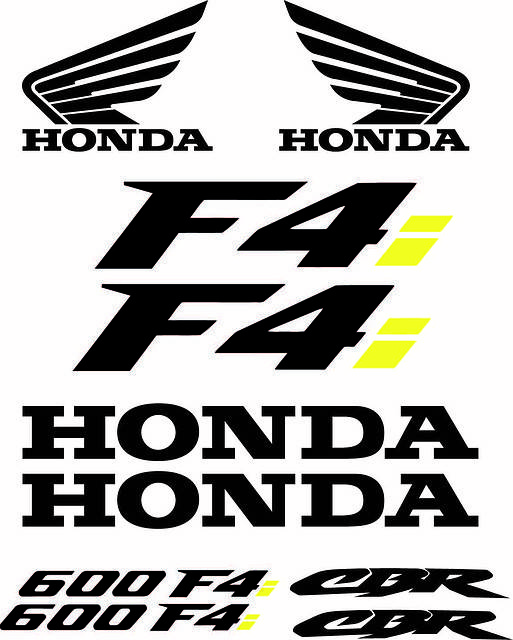 

Виниловая наклейка - HONDA F4i 600F4 CBR, Белый