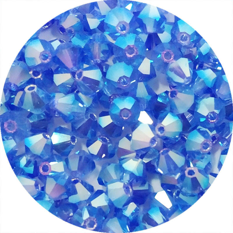 

Хрустальные биконусы Preciosa (Чехия) 4 мм Sapphire ABx2, Разные цвета