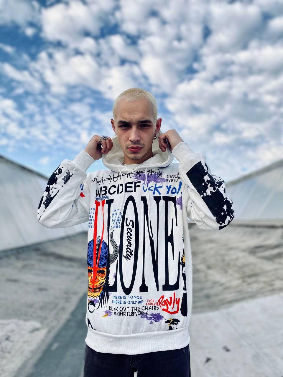 

Мужское крутое Худи Vlone ABCDE (белое), Белый