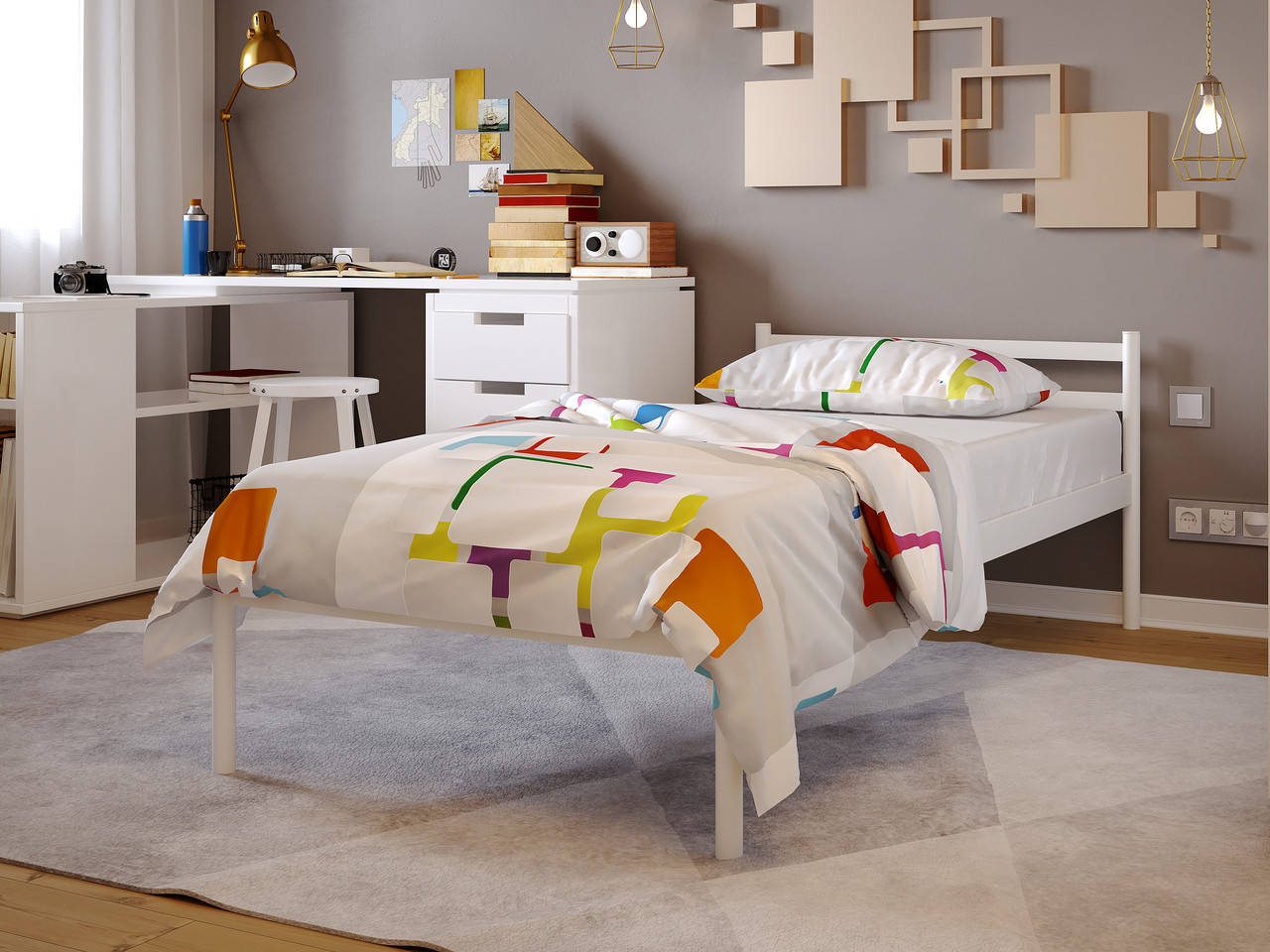 

Кровать металлическая COMFORT (КОМФОРТ) ТМ МЕТАКАМ 90Х190