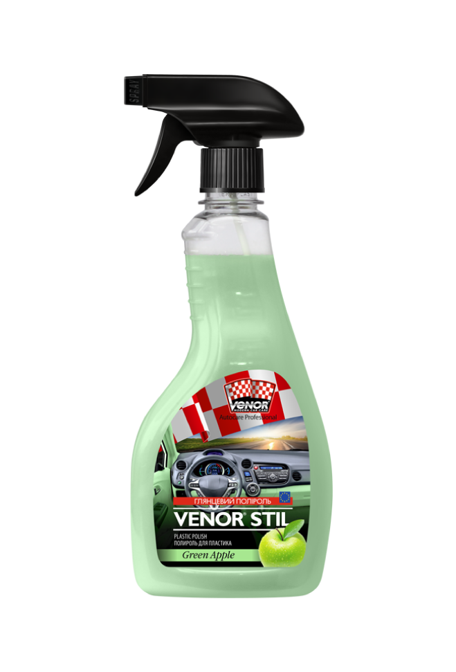 

Полироль для пластика Venor Stil Green Apple 500 мл, Зелёный