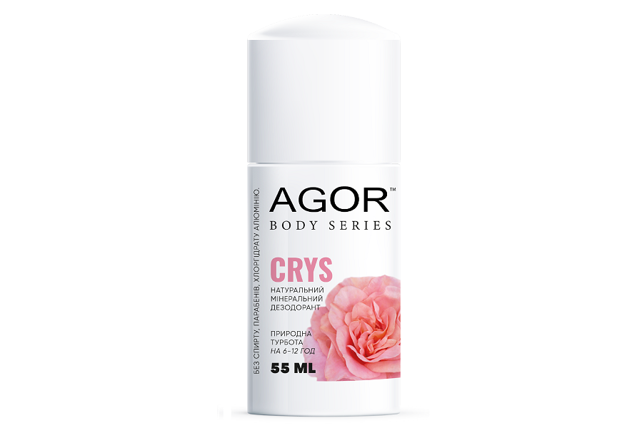 

Натуральный минеральный дезодорант AGOR CRYS (роликовый) 55 мл
