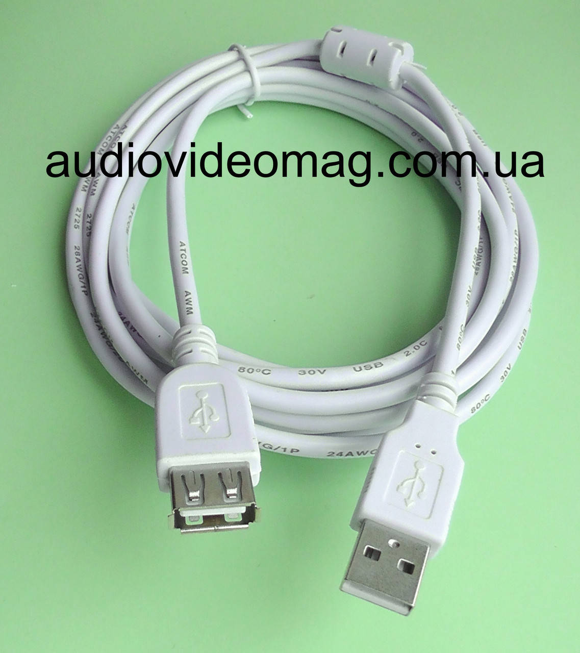 

Кабель-удлинитель USB 2.0 AM-AF, длина 3 метра, Белый