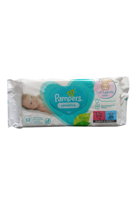 

Детские влажные салфетки Pampers Sensitive, 52 шт