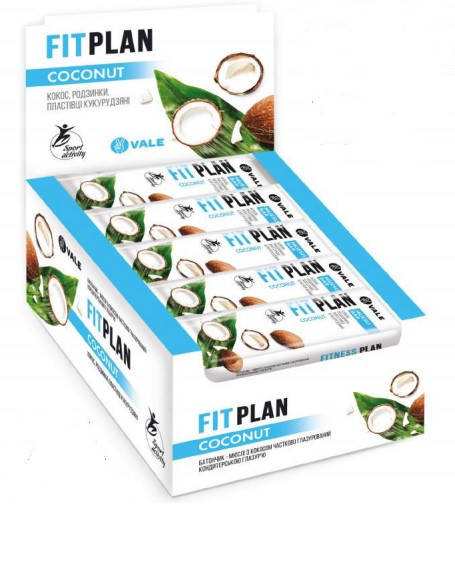 

Батончик Fit Plan кокос 25 гр 25 шт/уп 180шт/ящ