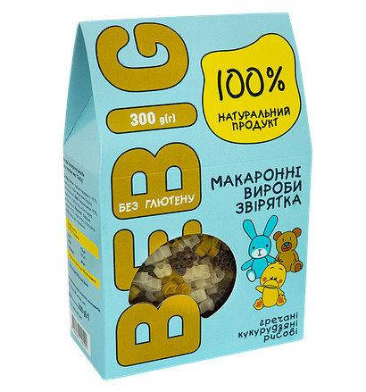 

Детские макароны без глютена "Звірятка-мікс", 300г Bebig