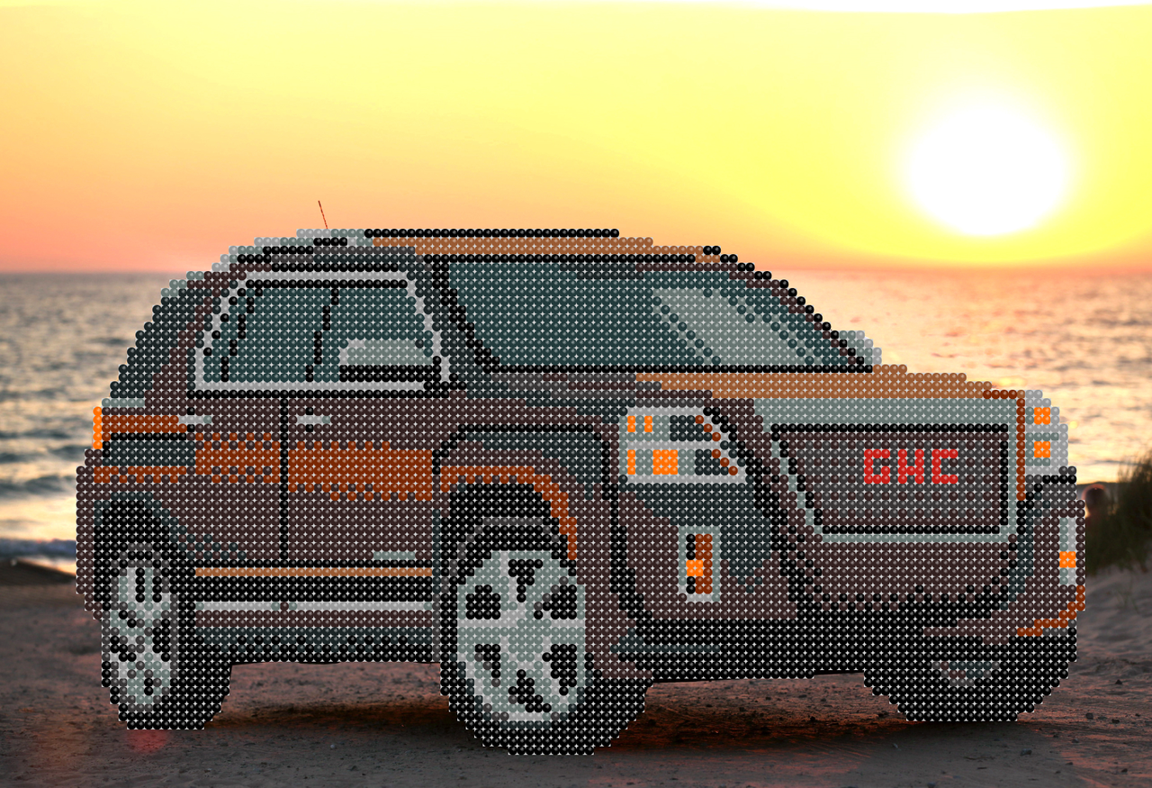 

Джип Схема вышивки бисером