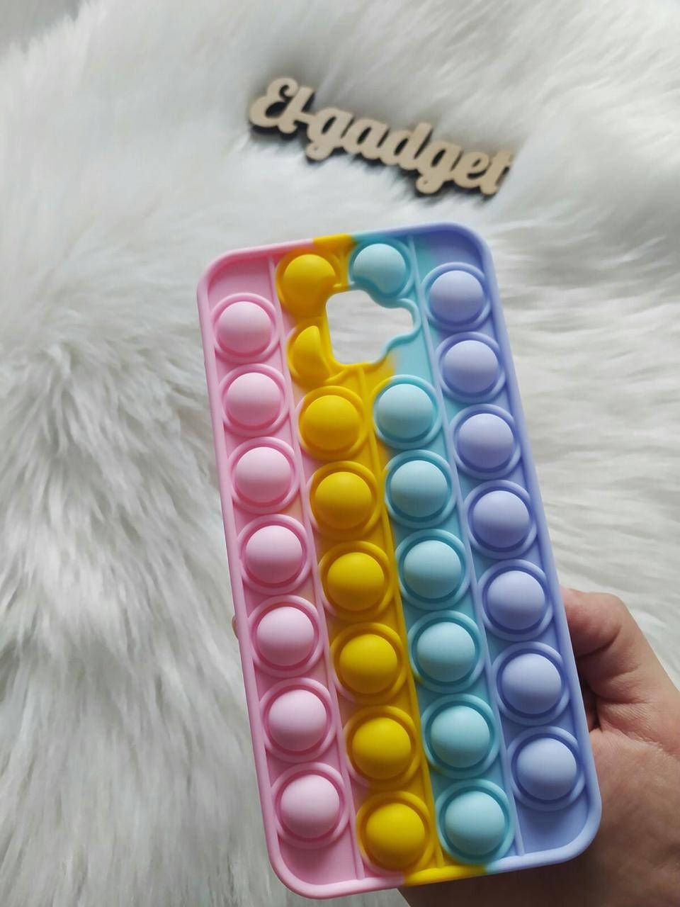 

Чехол Pop it для Samsung J6 plus 2018 J610 Попит антистресс силиконовый цветной, Разные цвета