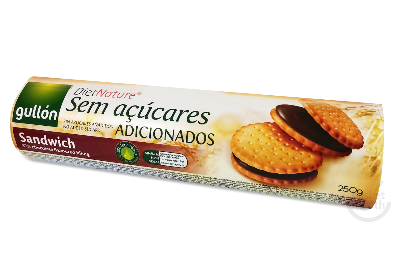 

Печенье-сендвич без сахара с шоколадным кремом Diet nature Gullon 250 г