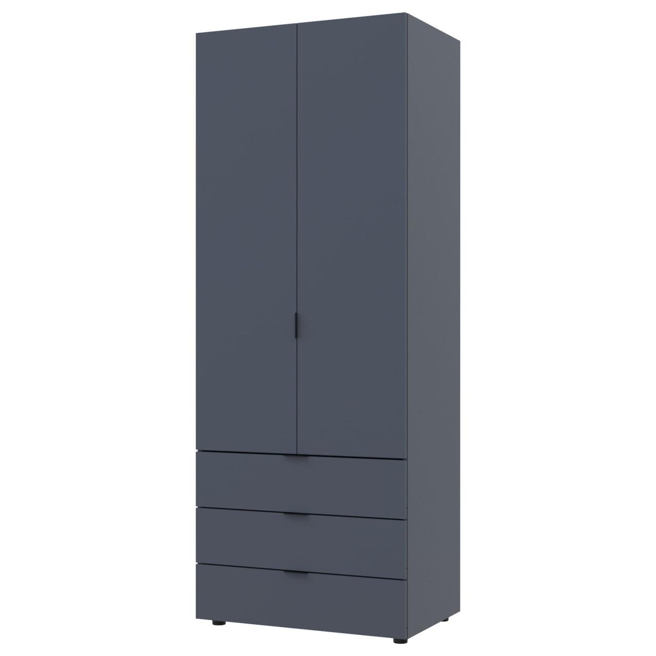 Розпашна Шафа для одягу Doros Гелар Графіт 2 ДСП 77,5х49,5х203,4 (80737023)