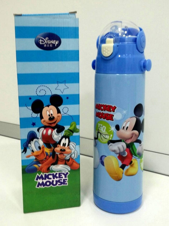 

Детский термос Disney с трубочкой-поилкой на 0,5л ( Микки Маус)