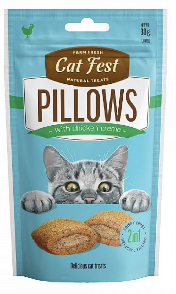 

Cat Fest Подушечки с пюре из курицы лакомство для котов - 30 г