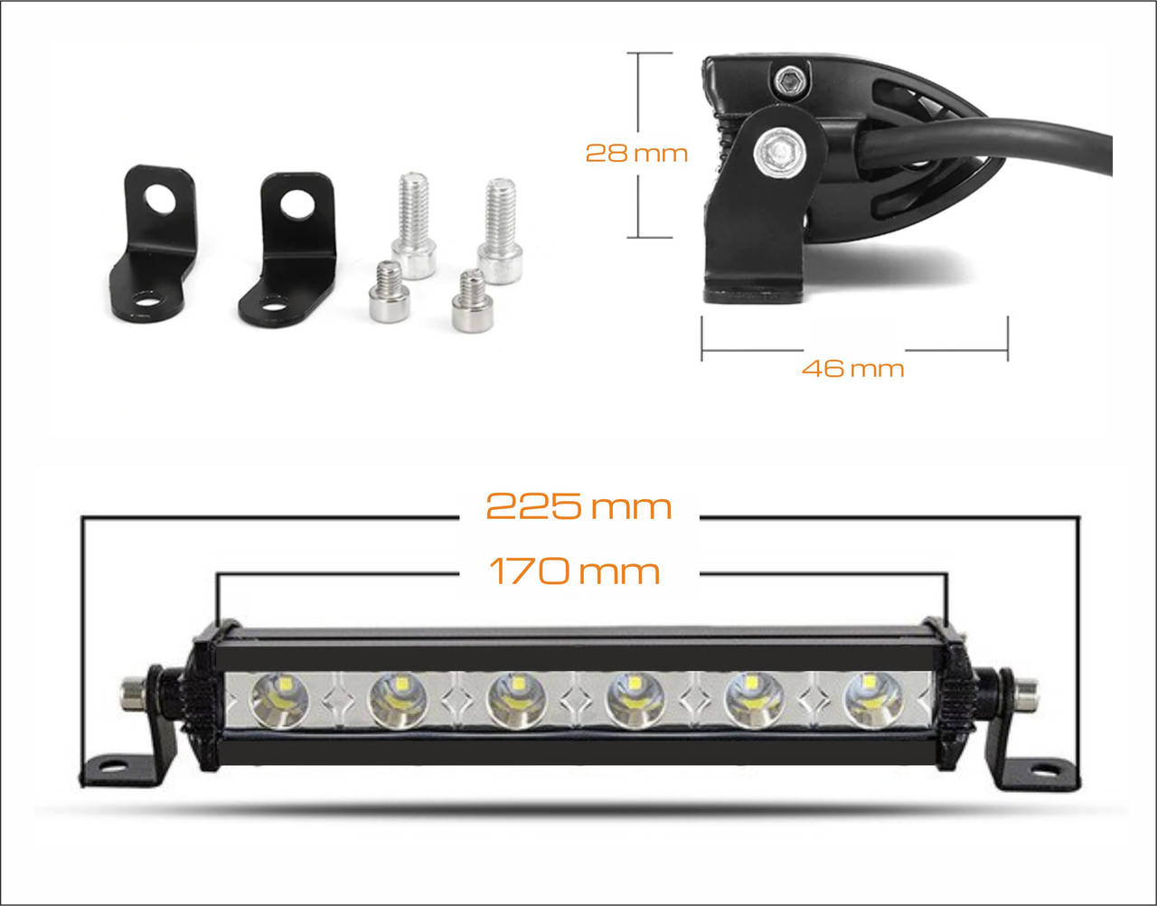 

Светодиодная фара, Led балка, 18W 12-24V, ближний свет, Mini Light