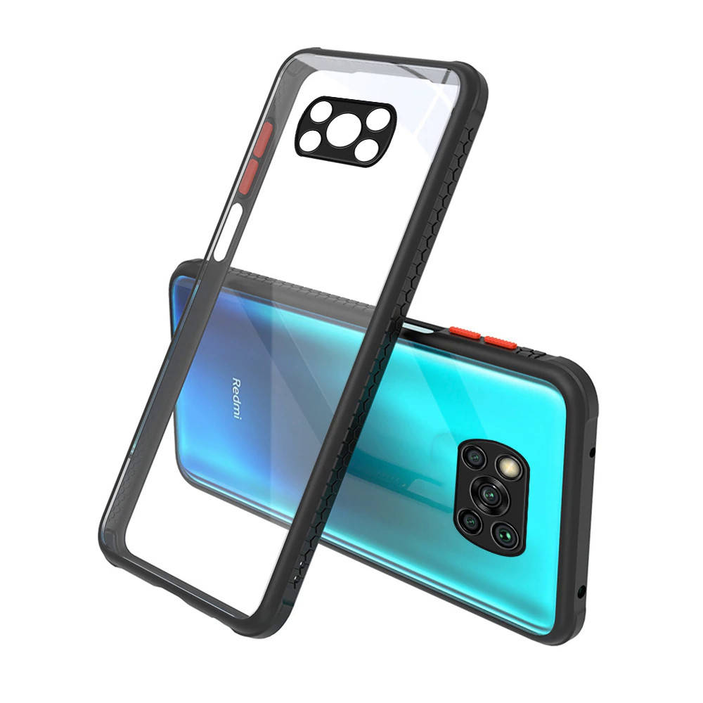 

Противоударный чехол для Xiaomi Poco X3 Pro Черный бампер защита камеры
