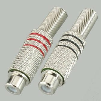 

Гнездо RCA под кабель с пружиной, диам.- 6,5мм., корпус металл 10 штук