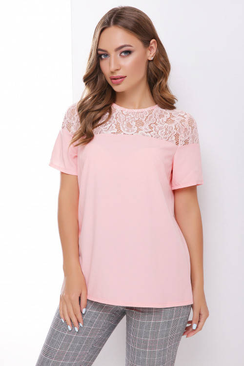 

Блузка из гипюра 1793 42/44, Пудровый