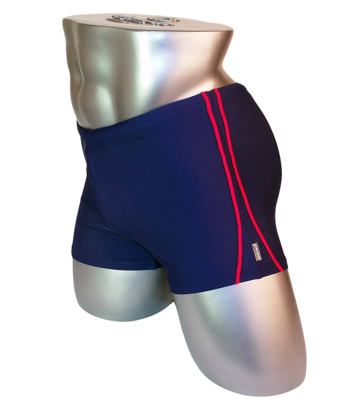 

Мужские плавки Atlantic beach 79117 боксеры синий красная вставка